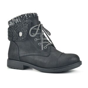 Cliffs by WHITE MOUNTAIN Black Knit Cuff Boots